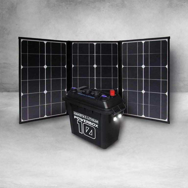 Dakota Lithium PowerBox 10 (12V Battery Included) + Folding Solar Panel