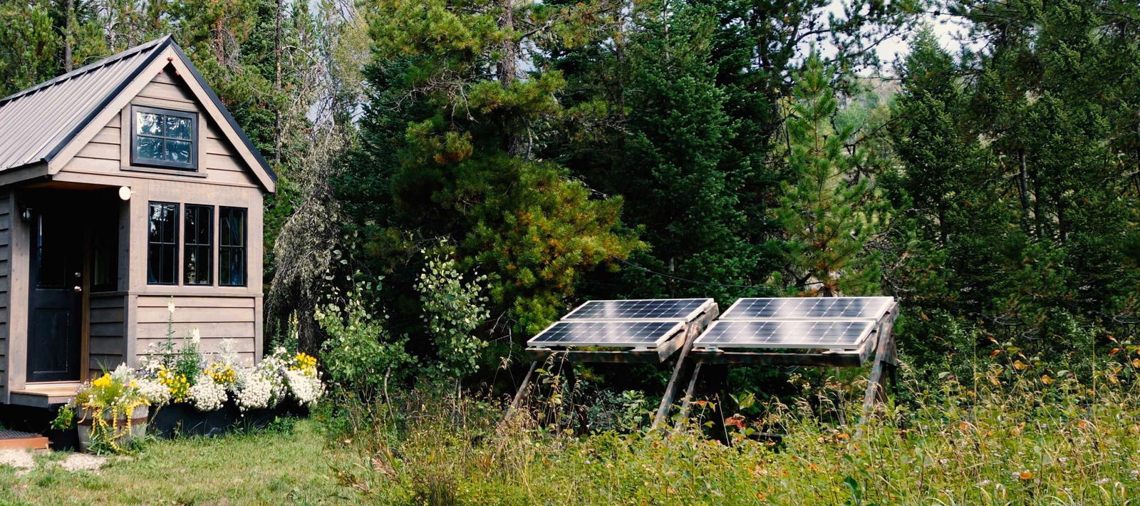 Off grid solar panel hero