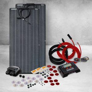 dakota lithium 200 watt solar panel rv roof mount kit