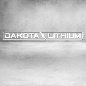 Dakota Lithium logo white transfer sticker
