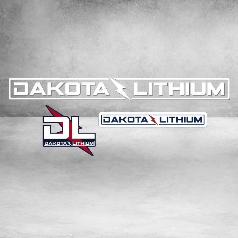 24″ Transfer Decal + 5.5″ and 3″ Logo Sticker – Dakota Lithium