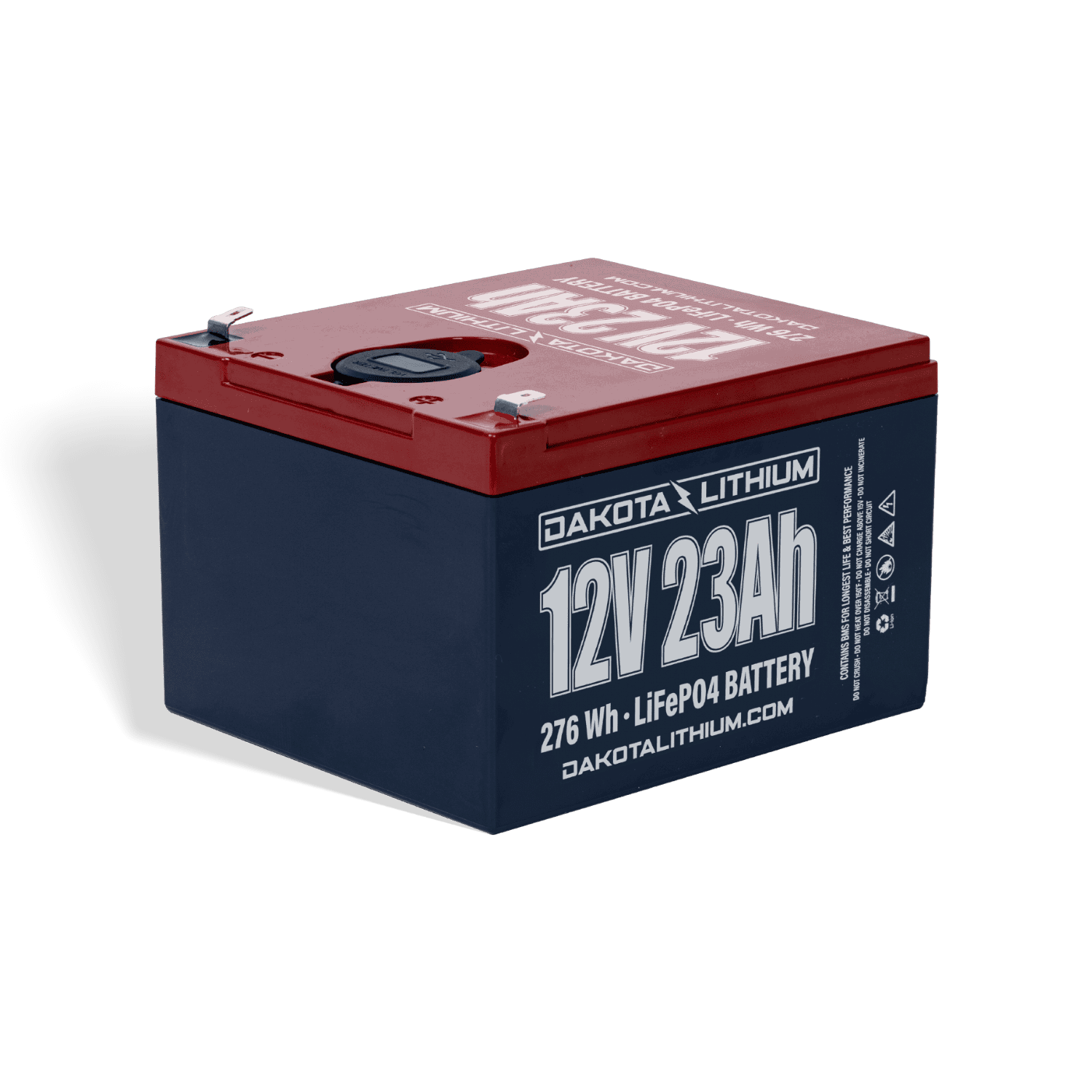 Dakota Lithium 12v 23Ah Battery with Dual USB Ports & Voltmeter