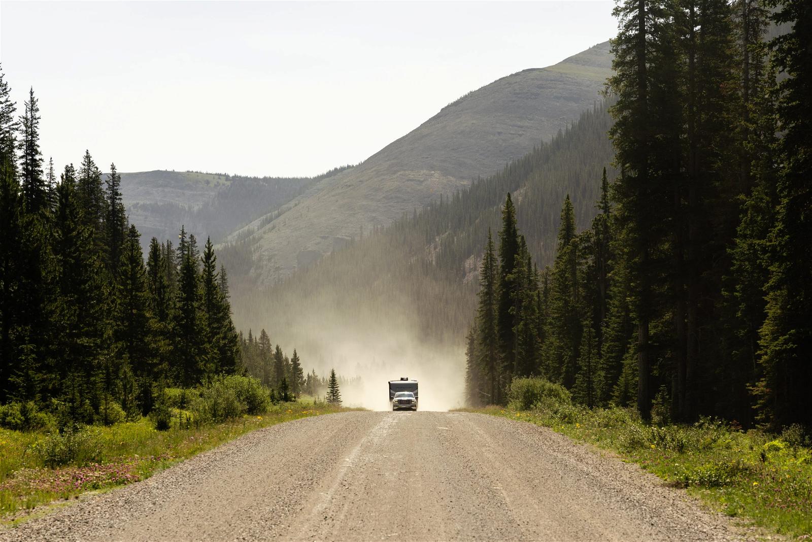 Dirt roads in Canada