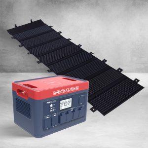 Dakota Lithium Powerstation PS2400 & Folding Solar Generator