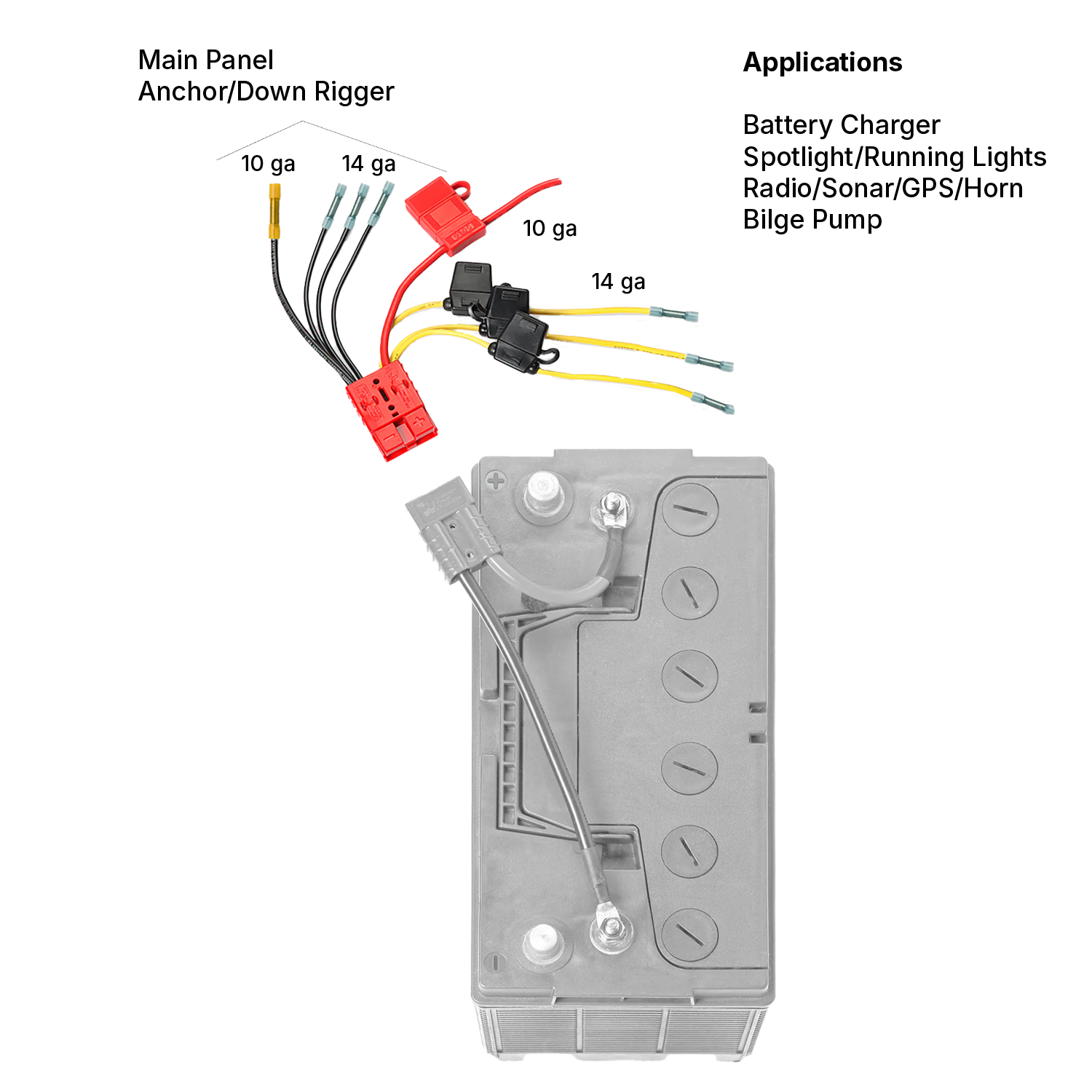12 Volt Multi-4 Fused Connector Kit