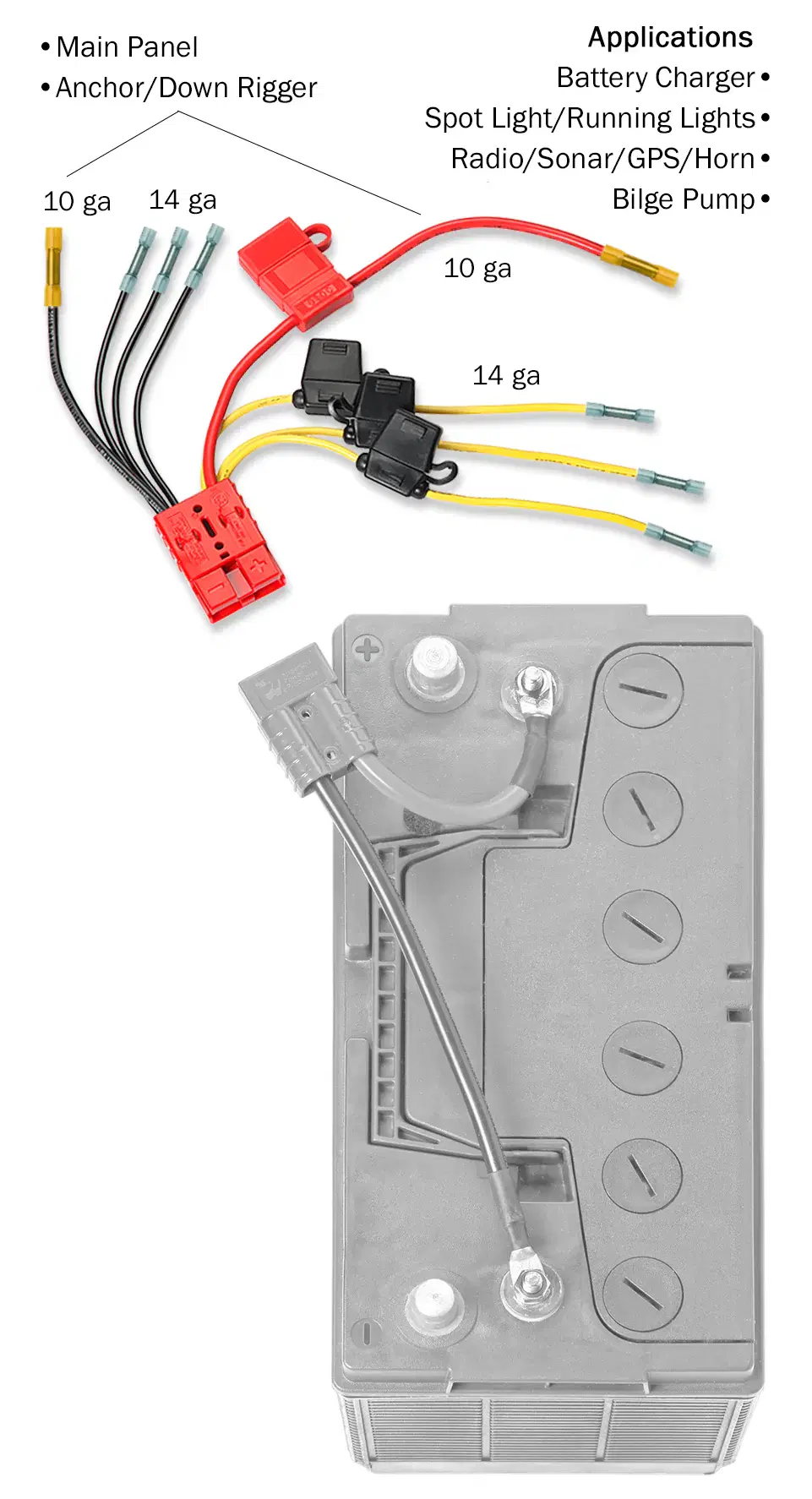 12 Volt Multi-4 Fused Connector Kit