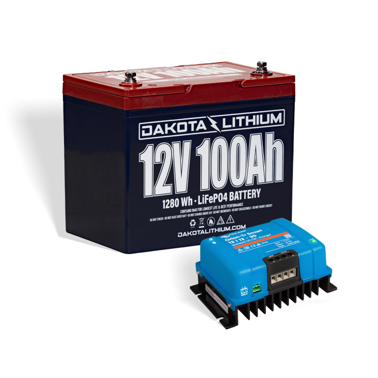 Dakota Lithium 12v 100Ah Battery Plus Victron Orion Smart DC-DC charger