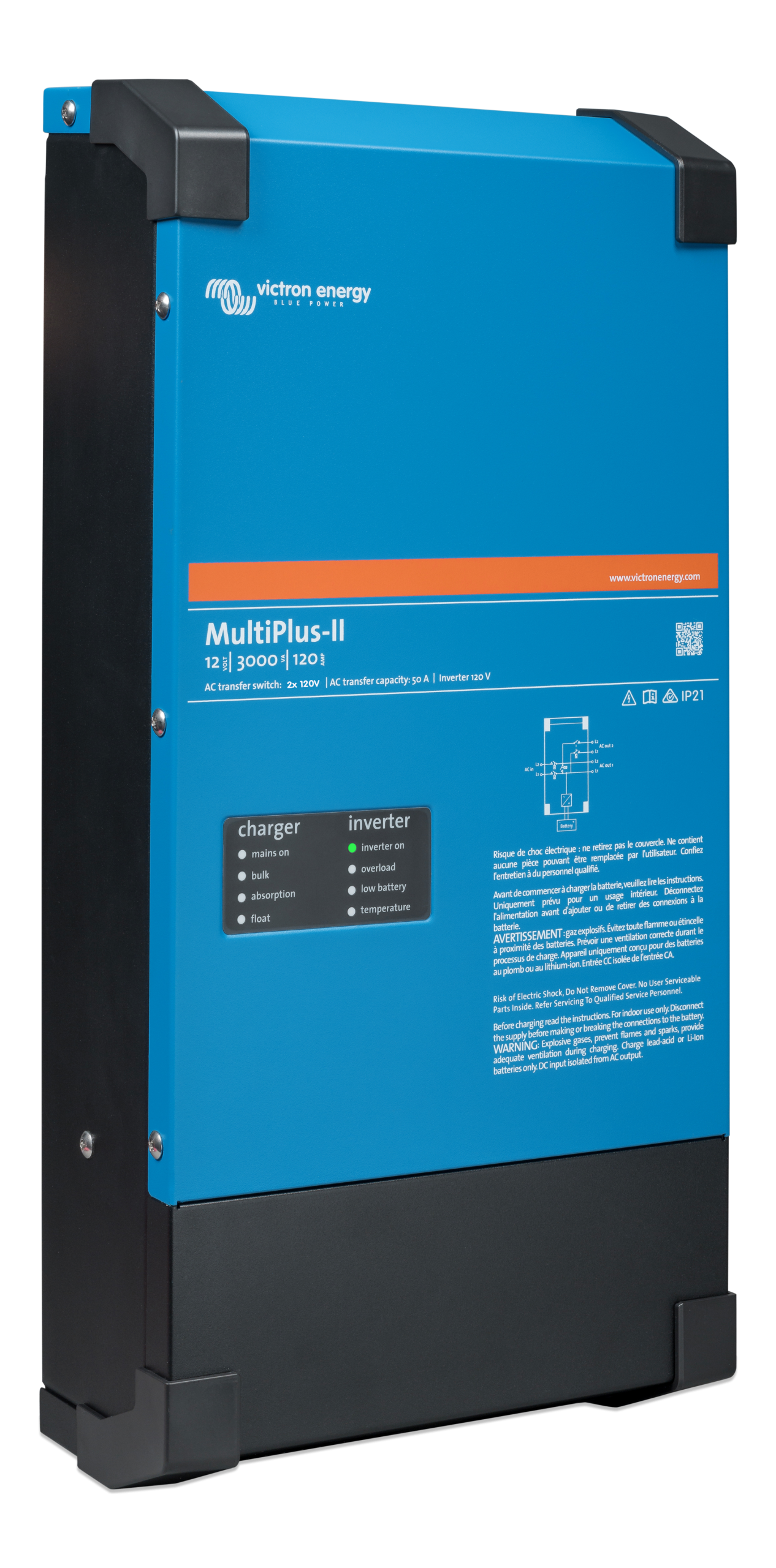 Victron Energy® MultiPlus-II 12/3000/120-50 2x120V (UL 458)